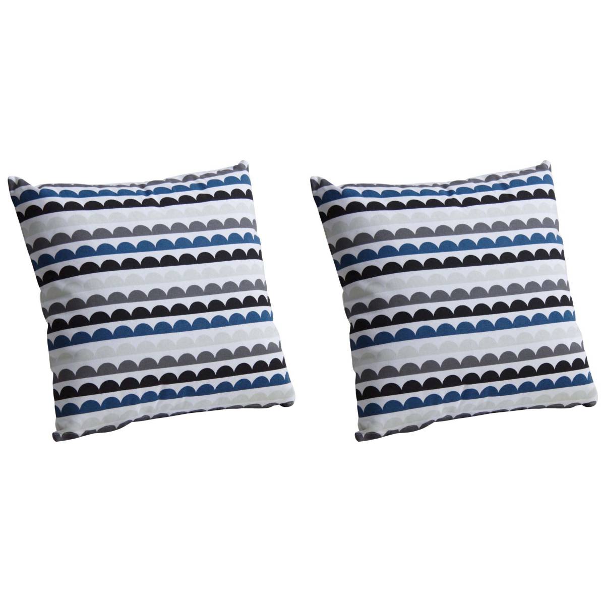 Aubry Gaspard - Housse de coussin en coton (Lot de 2) Vagues