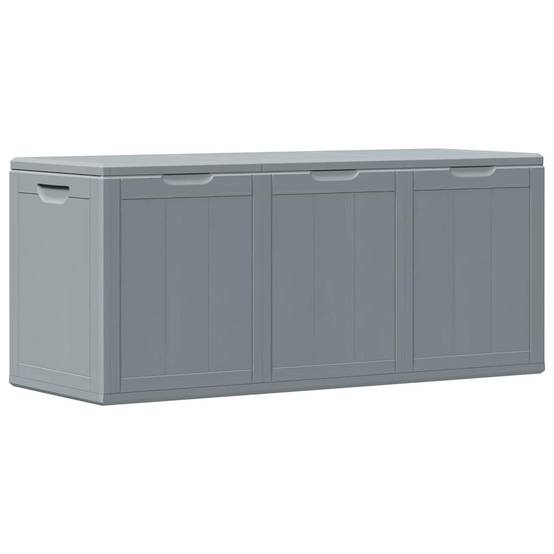 Coffre à Coussins Extérieur 270L Polypropylène Aspect Bois pour Jardin Gris 118.5x44.5x51 cm – ComfortXL Outdoor Living - Image 6
