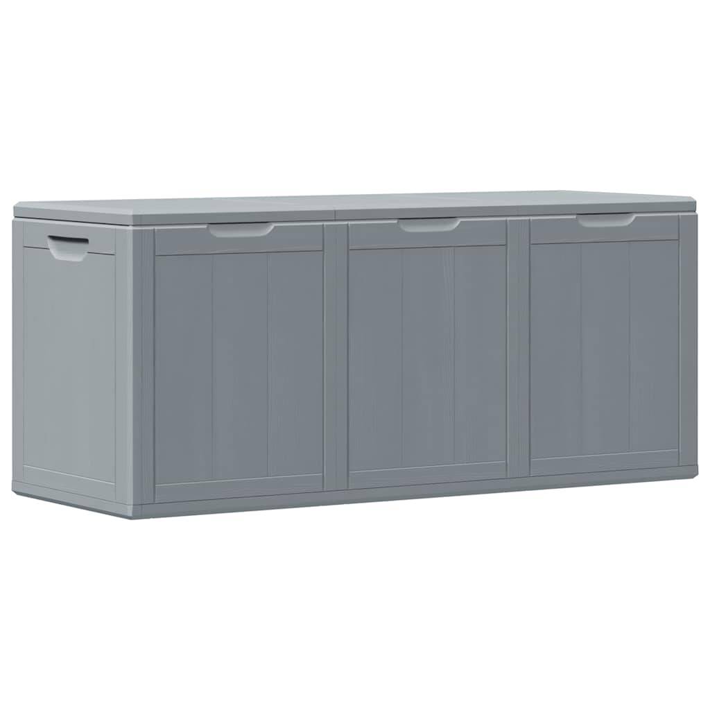 Coffre à Coussins Extérieur 270L Polypropylène Aspect Bois pour Jardin Gris 118.5x44.5x51 cm – ComfortXL Outdoor Living - Image 6