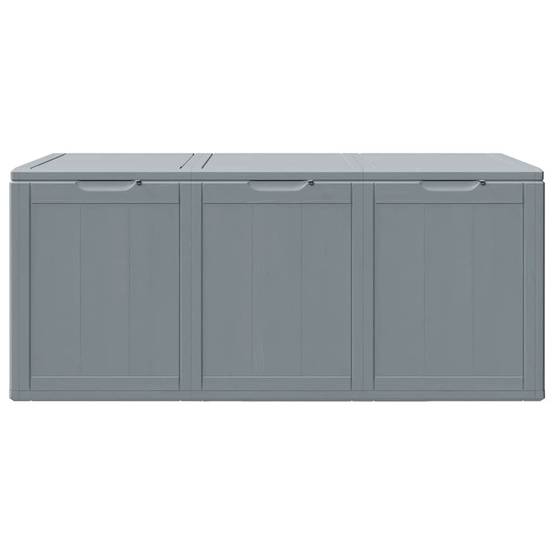 Coffre à Coussins Extérieur 270L Polypropylène Aspect Bois pour Jardin Gris 118.5x44.5x51 cm – ComfortXL Outdoor Living - Image 4
