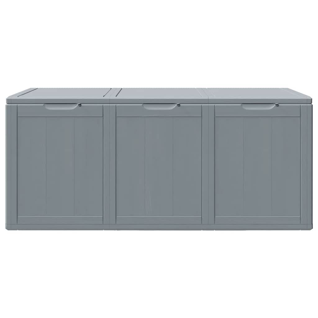 Coffre à Coussins Extérieur 270L Polypropylène Aspect Bois pour Jardin Gris 118.5x44.5x51 cm – ComfortXL Outdoor Living - Image 4