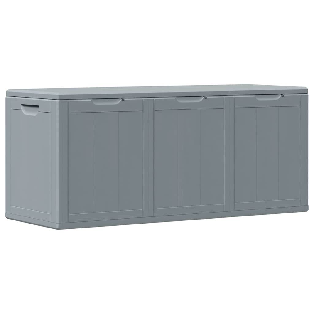 Coffre à Coussins Extérieur 270L Polypropylène Aspect Bois pour Jardin Gris 118.5x44.5x51 cm – ComfortXL Outdoor Living - Image 2