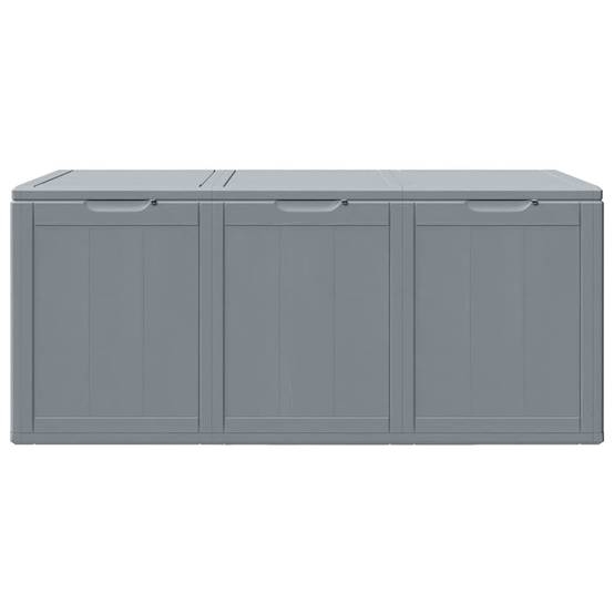 Coffre à Coussins Extérieur 270L Polypropylène Aspect Bois pour Jardin Gris 118.5x44.5x51 cm – ComfortXL Outdoor Living - Image 3