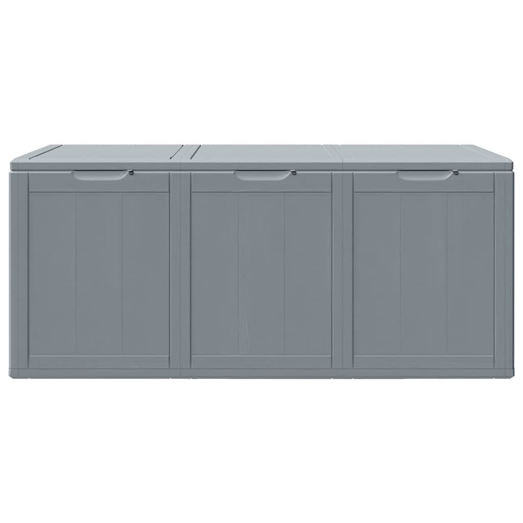 Coffre à Coussins Extérieur 270L Polypropylène Aspect Bois pour Jardin Gris 118.5x44.5x51 cm – ComfortXL Outdoor Living - Image 3