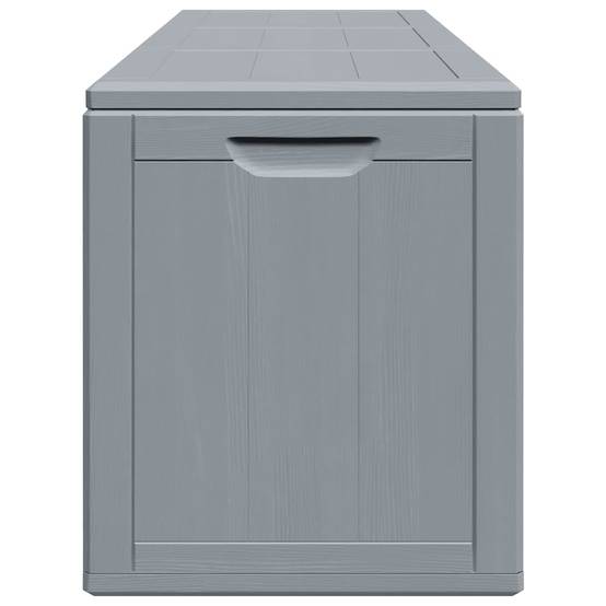 Coffre à Coussins Extérieur 270L Polypropylène Aspect Bois pour Jardin Gris 118.5x44.5x51 cm – ComfortXL Outdoor Living - Image 5