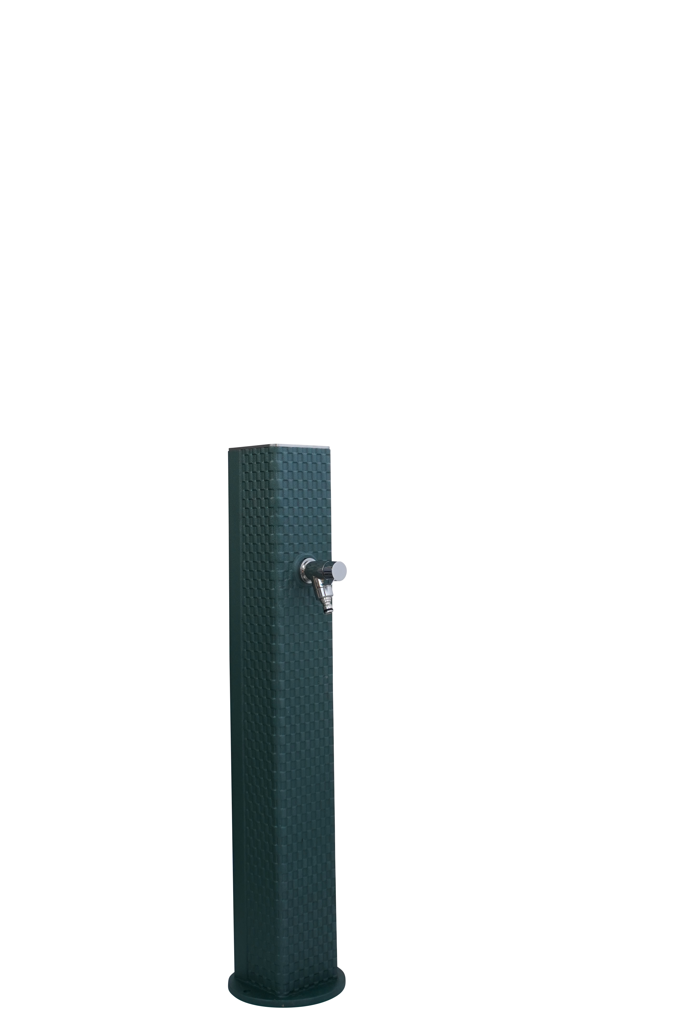 Fontaine borne pixel sans vasque vert 2500 avec robinet rounded Dommartin H. 92cm X L. 20cm - Imagen 2