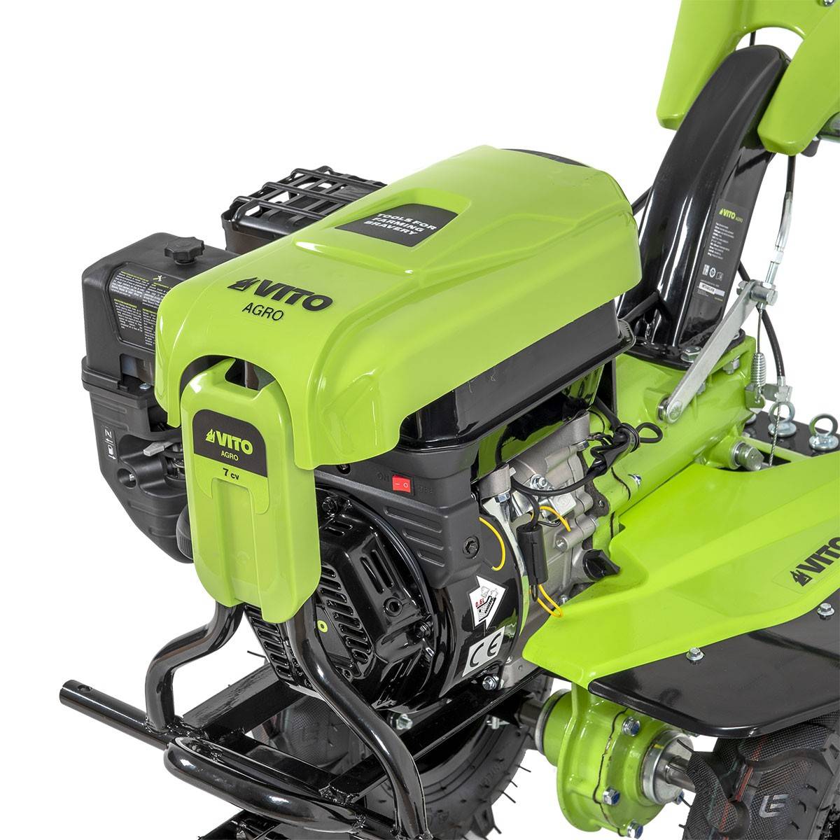 Motoculteur à essence 7CV 4T 5200W 212 cm3 Motobineuse avec Fraises et Butteur VITO - Image 6