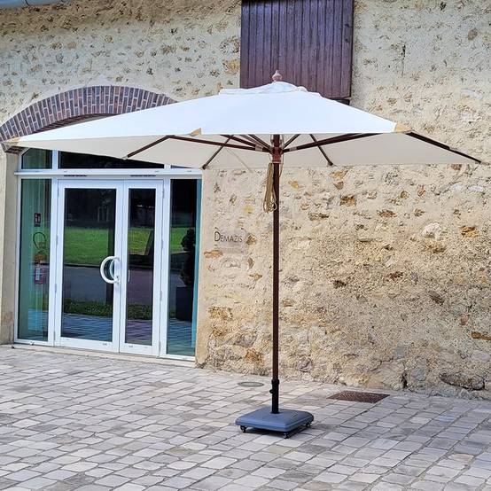 Gecko Jardin - Pied de parasol carré en ciment gris 35 kg Basalta - Gecko Jardin - Image 5
