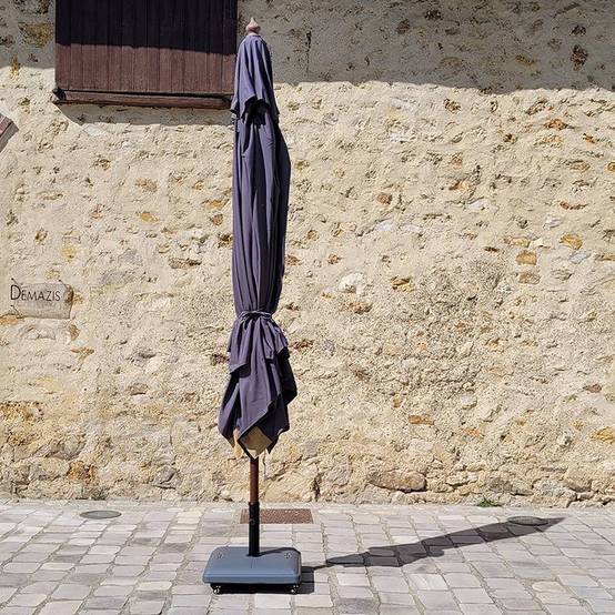 Gecko Jardin - Pied de parasol carré en ciment gris 35 kg Basalta - Gecko Jardin - Image 4