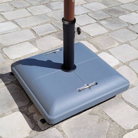 Gecko Jardin - Pied de parasol carré en ciment gris 35 kg Basalta - Gecko Jardin - Image 1