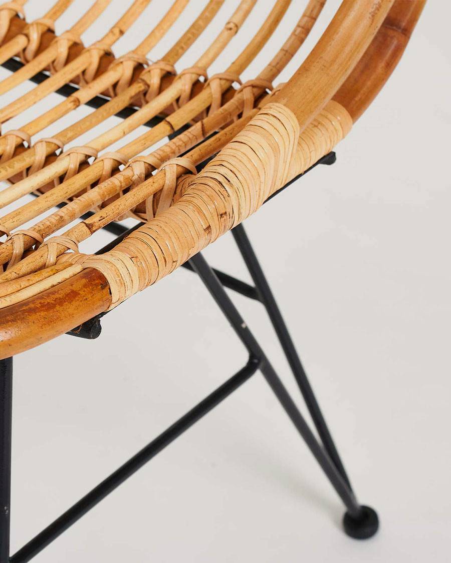 Villa- Lot de 4 chaises en rotin naturel et pied métal - UNIQKA - Imagen 6