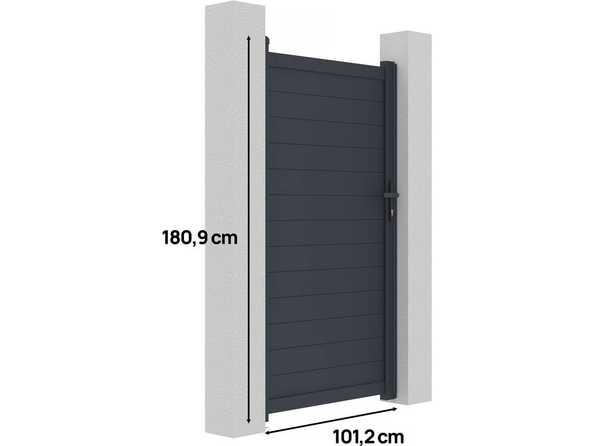Habitat Et Jardin - Portillon Aluminium "marc" - 101.2 X 180.9 Cm - Gris -habitat Et Jardin - Imagen 3