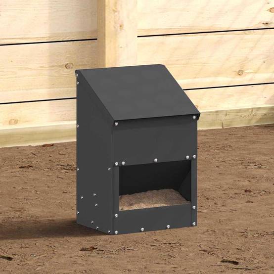 Petite Mangeoire Poule Acier Suspendre 3kg Noir - ComfortXL Outdoor Living - Image 3
