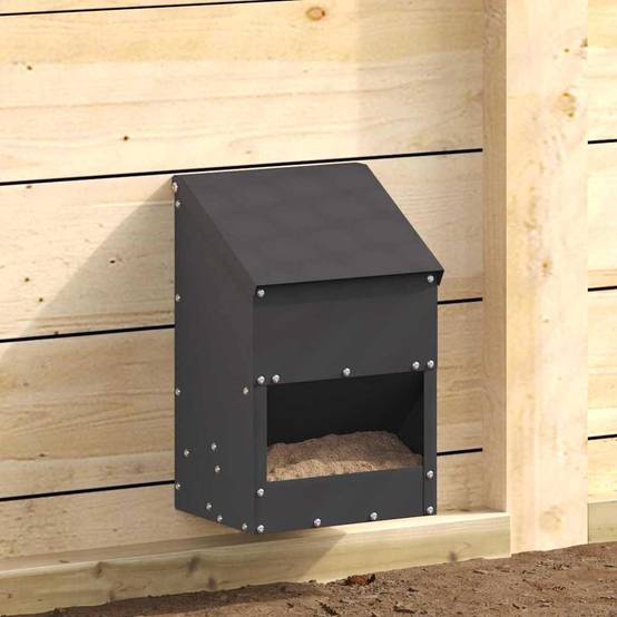 Petite Mangeoire Poule Acier Suspendre 3kg Noir - ComfortXL Outdoor Living - Image 1