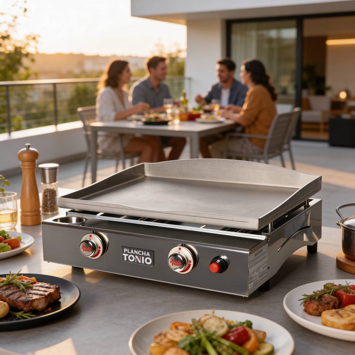 Plancha gaz 2 feux tout inox lagoa - Image 2
