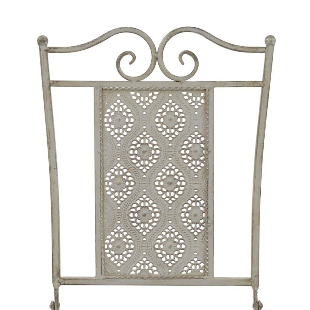 Helloshop26 - Ensemble de bistro jardin meuble extérieur terrasse 3 pièces acier gris - Imagen 6