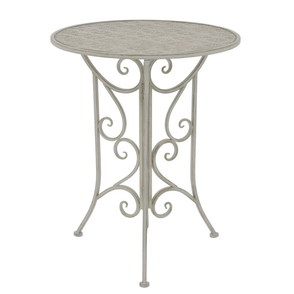 Helloshop26 - Ensemble de bistro jardin meuble extérieur terrasse 3 pièces acier gris - Imagen 2