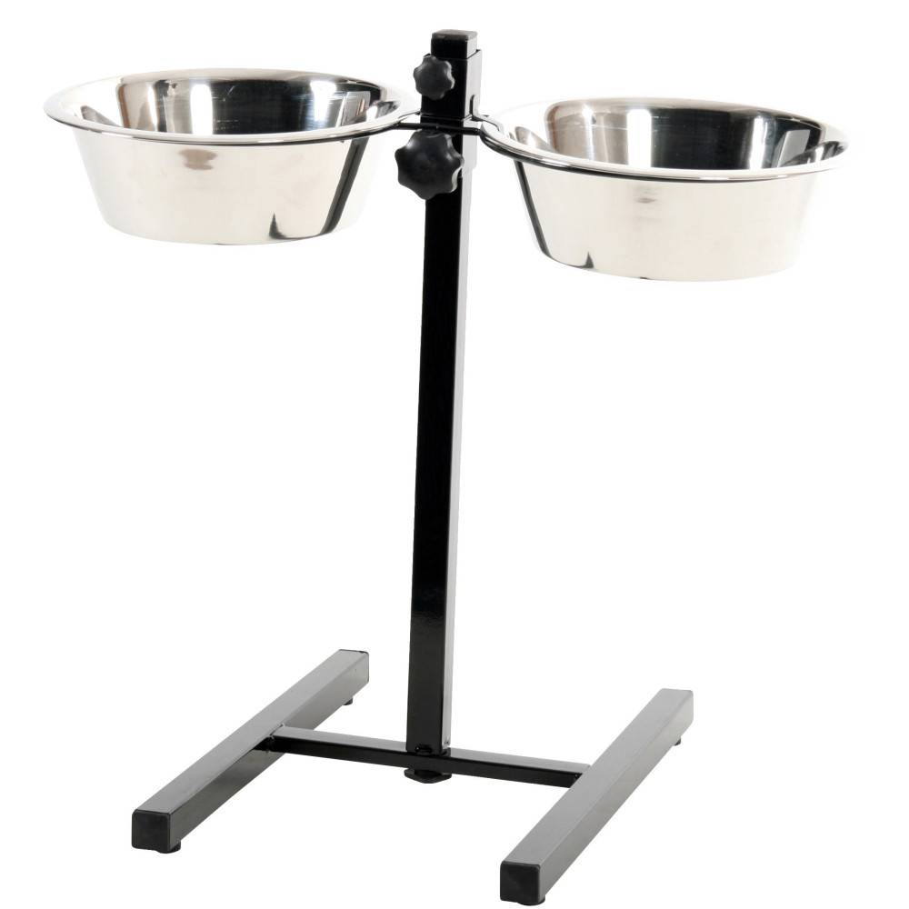 Zolux - Support Réglable & 2 Écuelles Inox - L.27 x l.50 x H.51,5 cm - Image 4