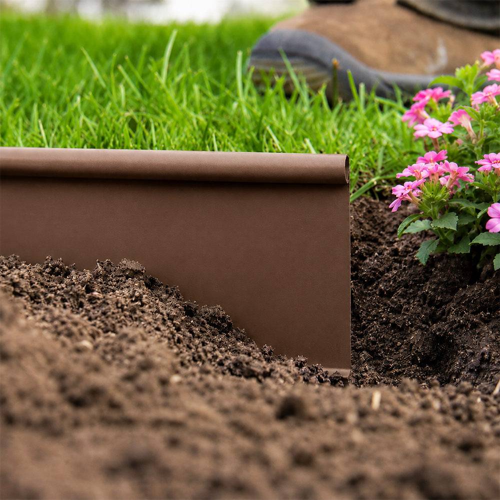 Gt Garden - Bordure de jardin marron - 12,5 cm x 18 mètres - GT GARDEN - Imagen 2
