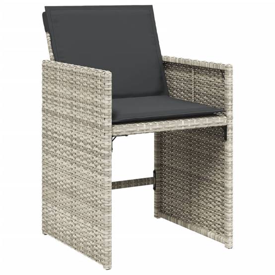 ComfortXL - Salon de jardin encastrable 6 personnes Résine tressée Rangement facile balcon Gris clair – ComfortXL Outdoor Living - Image 5