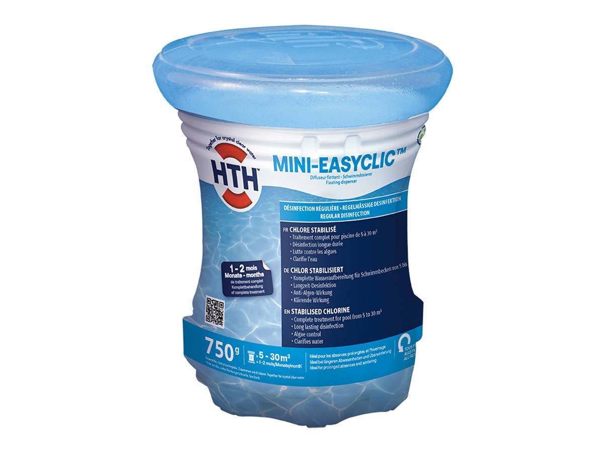 Hth - Traitement complet au chlore en diffuseur flottant Mini Easyclic pour 10 à 30 m³ - HTH - Imagen 1