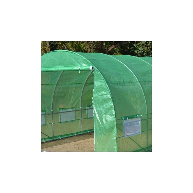 Serre tunnel 9m² film polyéthylène armé 200gr/m² hauteur 2,25m Green Protect - Image 4