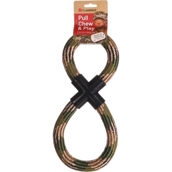 Jouet corde en 8 Corde à tirer camouflage 16 x 38 x 3 cm pour chien - Image 3