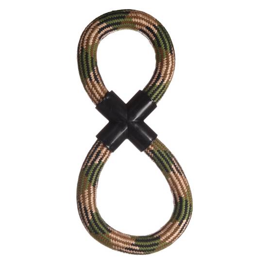Jouet corde en 8 Corde à tirer camouflage 16 x 38 x 3 cm pour chien - Image 1