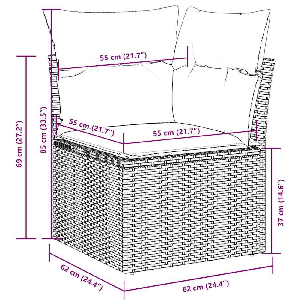 ComfortXL - Salon de jardin modulable 6 places résine tressée table haute/basse noir – ComfortXL Outdoor Living - Image 3