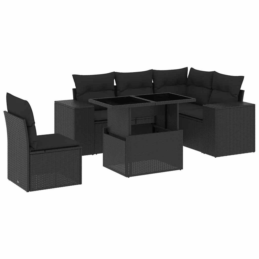 ComfortXL - Salon de jardin modulable 6 places résine tressée table haute/basse noir – ComfortXL Outdoor Living - Image 2