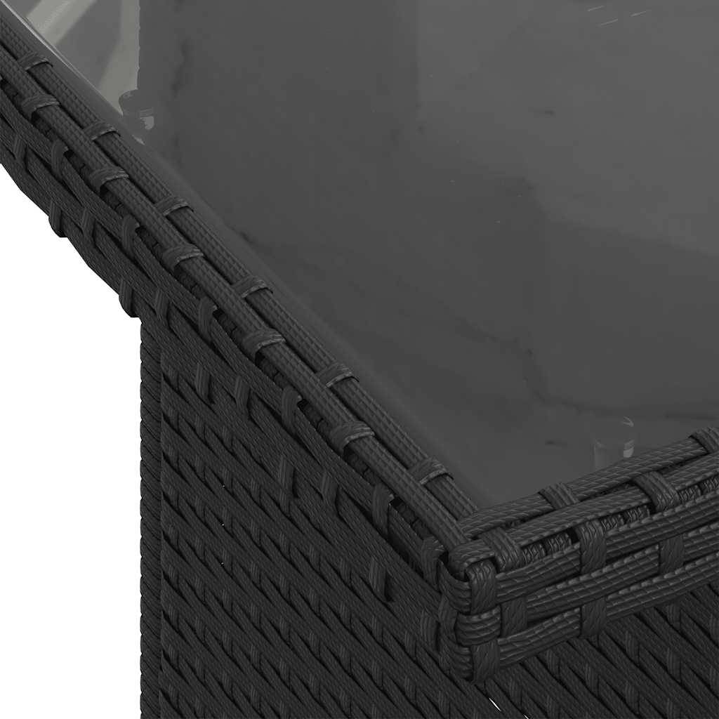 ComfortXL - Salon de jardin modulable 6 places résine tressée table haute/basse noir – ComfortXL Outdoor Living - Image 9