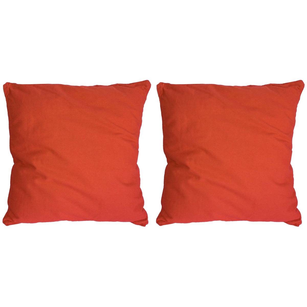 Jardindeco - Coussin en coton coloré Salsa 45 cm (Lot de 2) Orange - Imagen 1