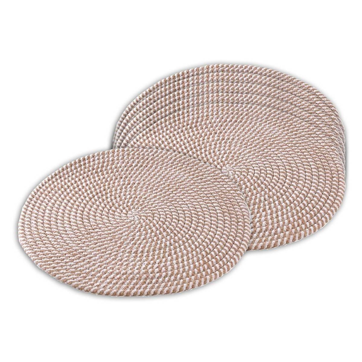 Aubry Gaspard - Set de table rond en jute (Lot de 6) - Imagen 1