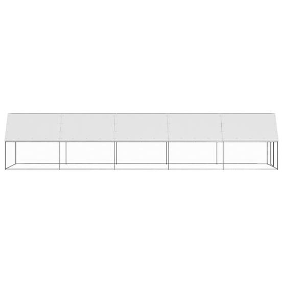 Enclos poulailler extérieur 2x10x2 m acier galvanisé avec bâche de toit – ComfortXL Outdoor Living - Image 3