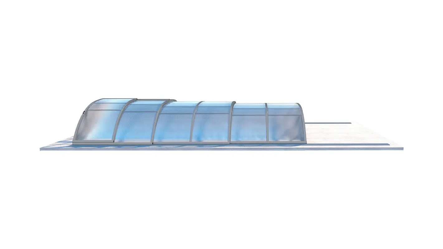 Altanka - Abri de piscine Horizon - 6,47x3,50 m - polycarbonate alvéolaire 8 mm - Couleur Ral7037 Gris - ECO207 - Imagen 3