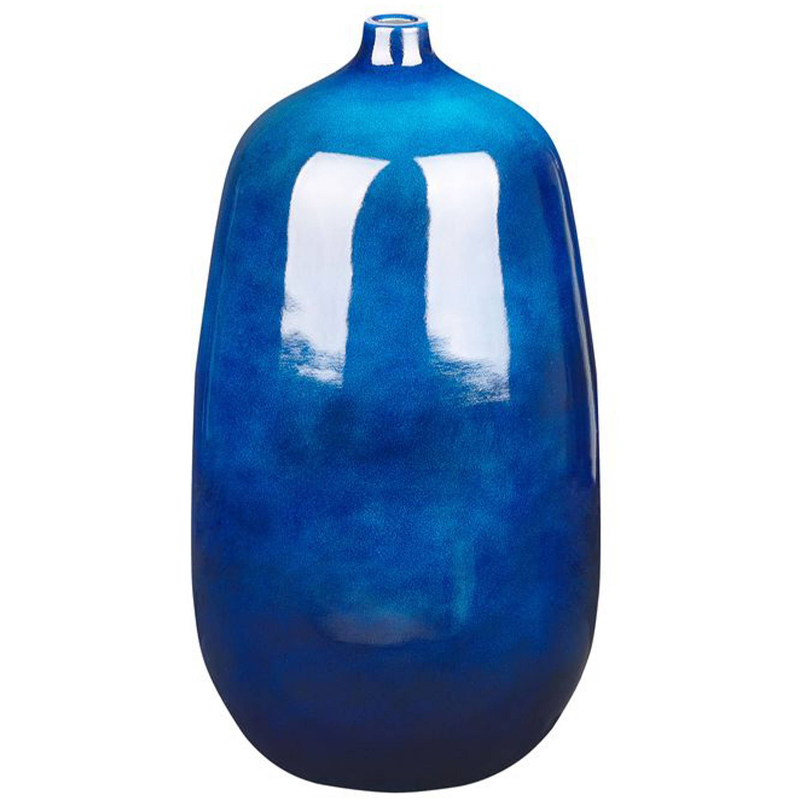 Beliani - Vase à fleurs Terre cuite Bleu foncé VITORIA - 27x27x45- Beliani - Image 2