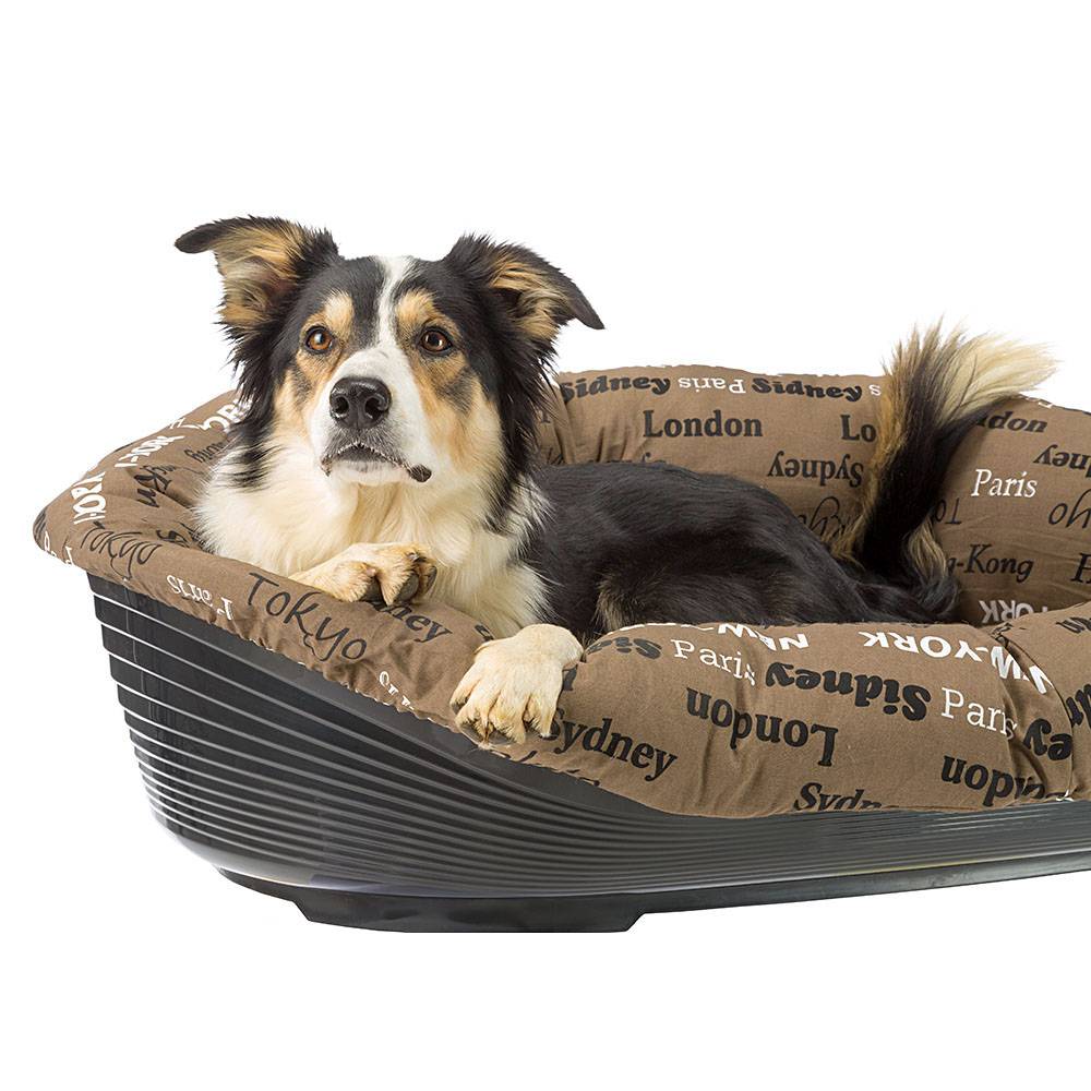 Ferplast - Ferplast Panier Chien avec Coussin SOFA' 10 en Coton Lavable, Lit pour Chien en Plastique Rembourré, Corbeille en Plastique et Coussin pour Chien, - Imagen 4