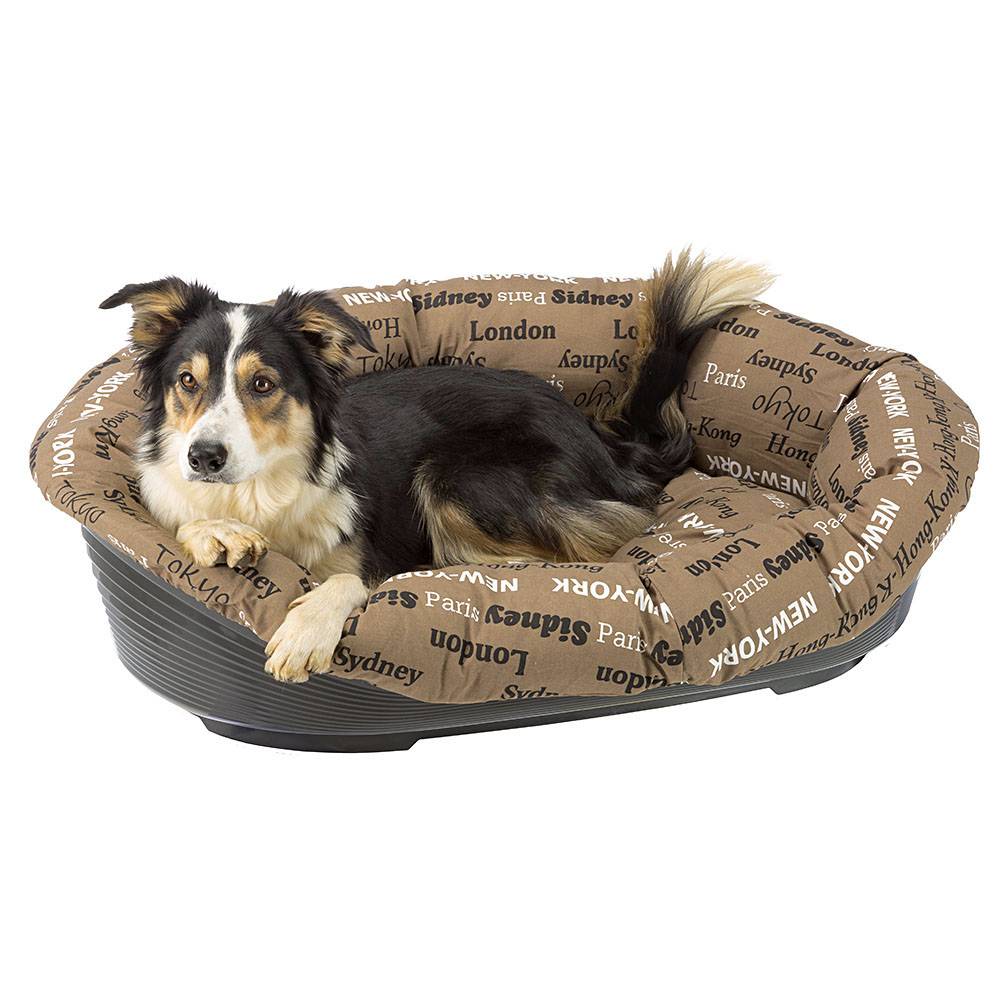 Ferplast - Ferplast Panier Chien avec Coussin SOFA' 10 en Coton Lavable, Lit pour Chien en Plastique Rembourré, Corbeille en Plastique et Coussin pour Chien, - Imagen 3