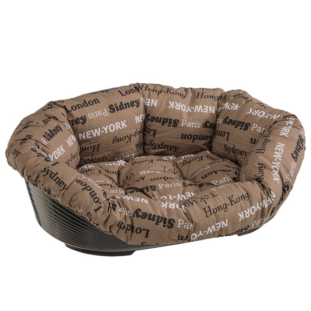 Ferplast - Ferplast Panier Chien avec Coussin SOFA' 10 en Coton Lavable, Lit pour Chien en Plastique Rembourré, Corbeille en Plastique et Coussin pour Chien, - Imagen 1