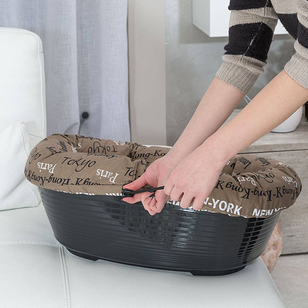 Ferplast - Ferplast Panier Chien avec Coussin SOFA' 10 en Coton Lavable, Lit pour Chien en Plastique Rembourré, Corbeille en Plastique et Coussin pour Chien, - Imagen 7