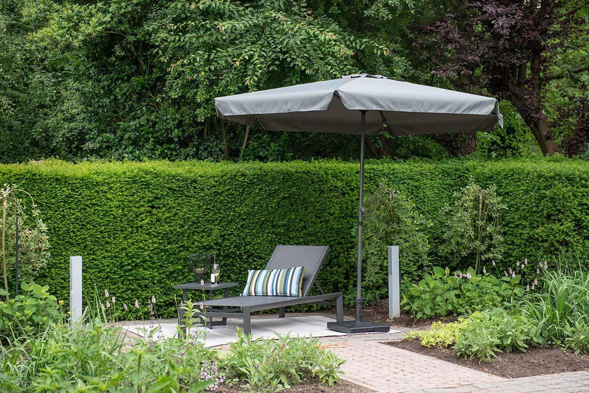 Garden Impressions - Parasol Delta - Ø 300 - noir charbon - gris foncé - Garden Impressions - Imagen 4