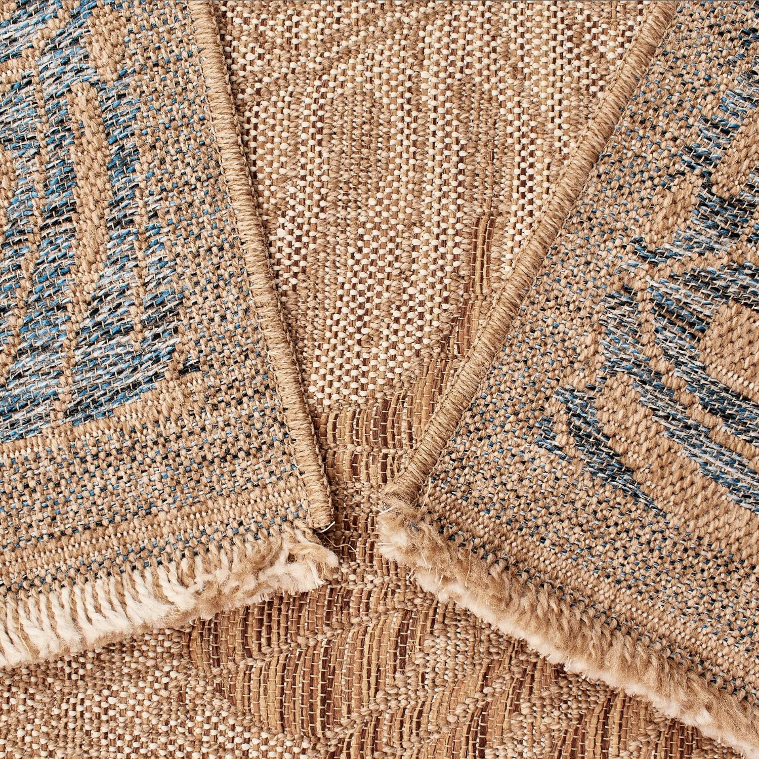 Autre - Tapis intérieur et extérieur en polypropylène marron 160x230cm - Imagen 4