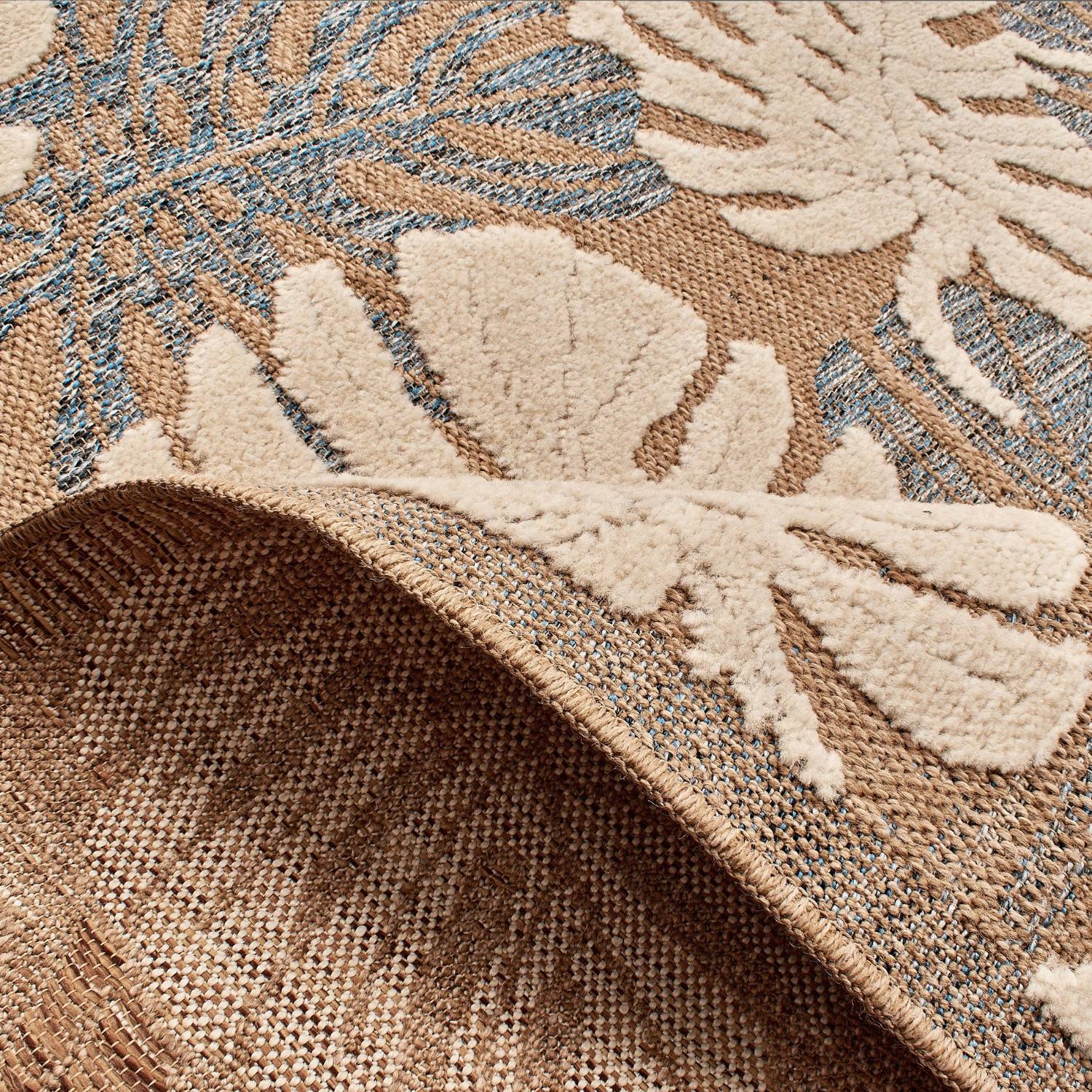 Autre - Tapis intérieur et extérieur en polypropylène marron 160x230cm - Imagen 5