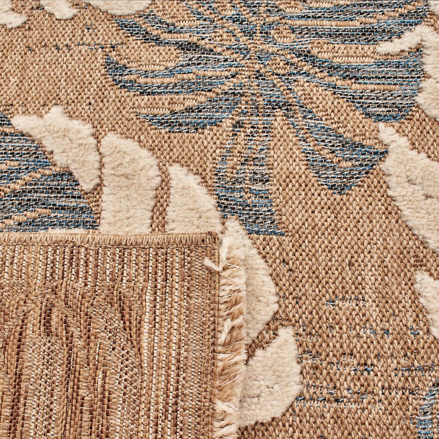 Autre - Tapis intérieur et extérieur en polypropylène marron 160x230cm - Imagen 3