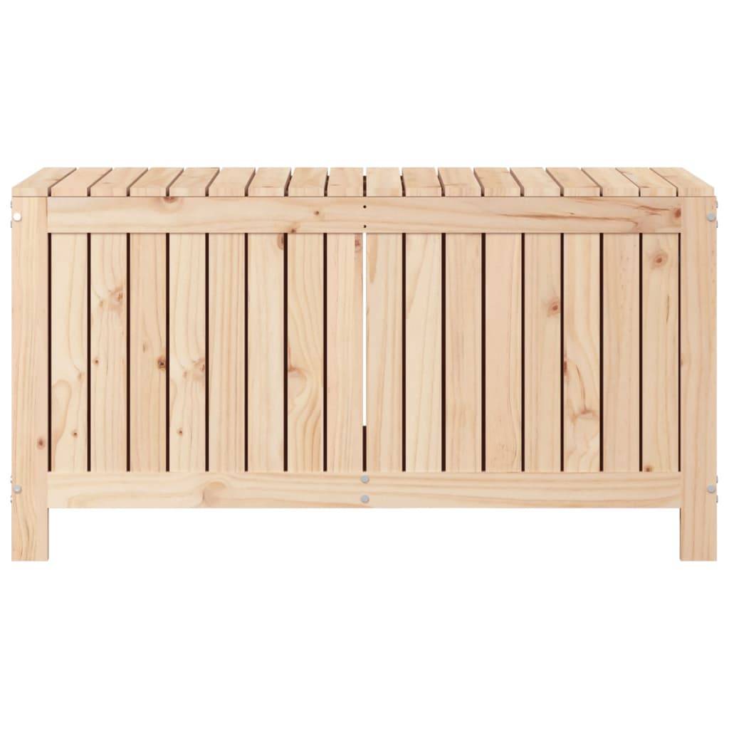 Grand Coffre de Rangement Bois de Pin Massif Non Traité avec Vérin pour Jardin Extérieur 115 cm – ComfortXL Outdoor Living - Image 6