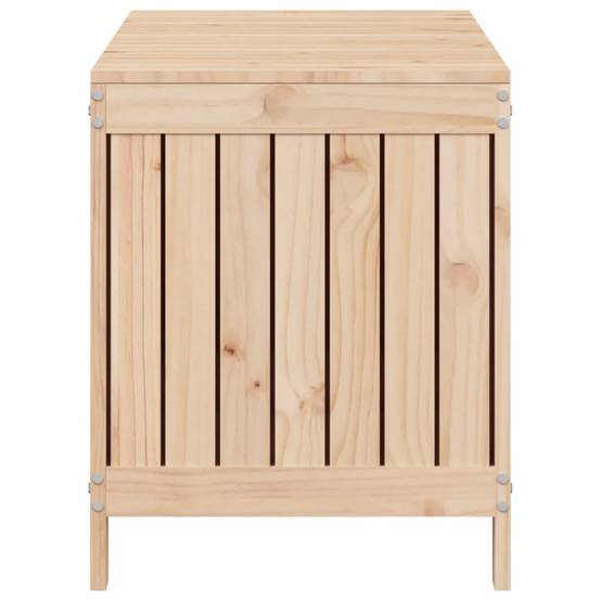 Grand Coffre de Rangement Bois de Pin Massif Non Traité avec Vérin pour Jardin Extérieur 115 cm – ComfortXL Outdoor Living - Image 7