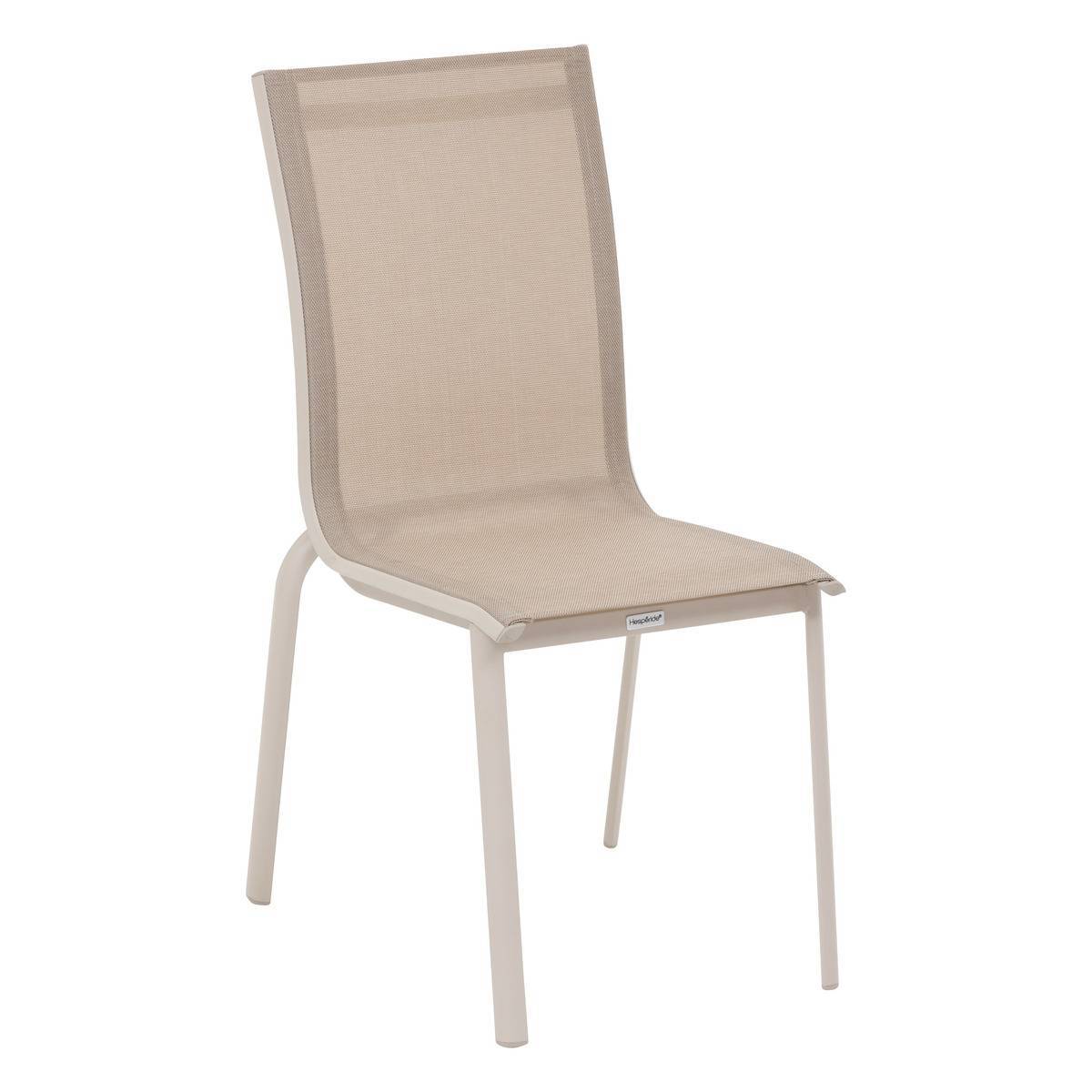 Hesperide - Chaise de jardin empilable "Axant" lin & argile en aluminium traité époxy Hespéride - Image 1