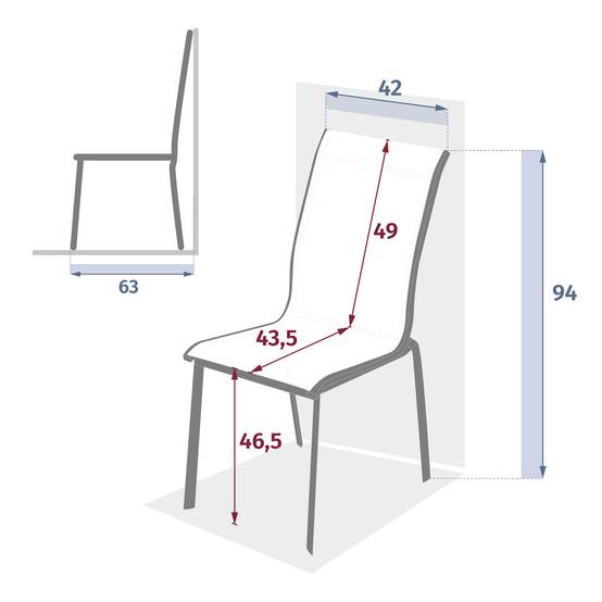 Hesperide - Chaise de jardin empilable "Axant" lin & argile en aluminium traité époxy Hespéride - Image 4