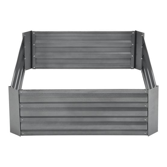 Helloshop26 - Carré potager cadre rectangulaire sans fond en acier 120 x 90 x 30 cm anthracite - Imagen 4
