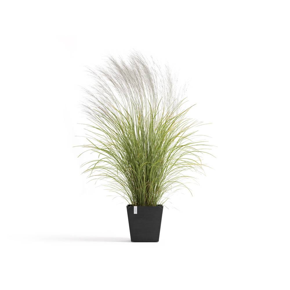 Ecopots - Pot Carré Rotterdam 35 Gris Foncé + réservoir d'eau - 35,2 x 35,2 x H. 34 cm - 30 L ECOPOTS - Imagen 1
